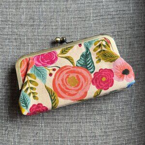Kisslock Clutch featuring Rifle Paper Co. fabric